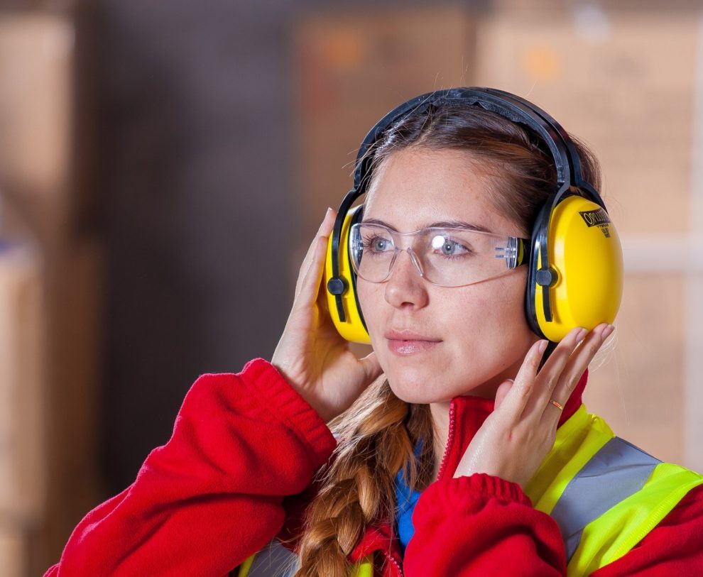 Baustelle Schutzbrille Gehörschutz