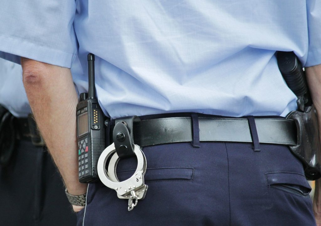SECURITY Hose Feldhose Einsatzhose mit Schirftzug beidseitig Cargohose Police 