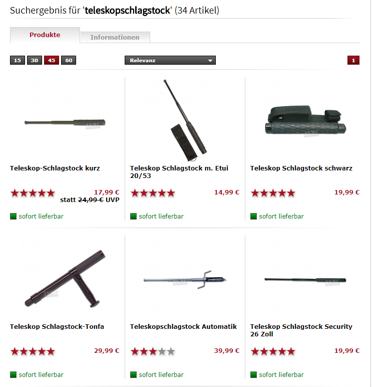 Teleskopschlagstock zur Selbstverteidigung? Securityszene